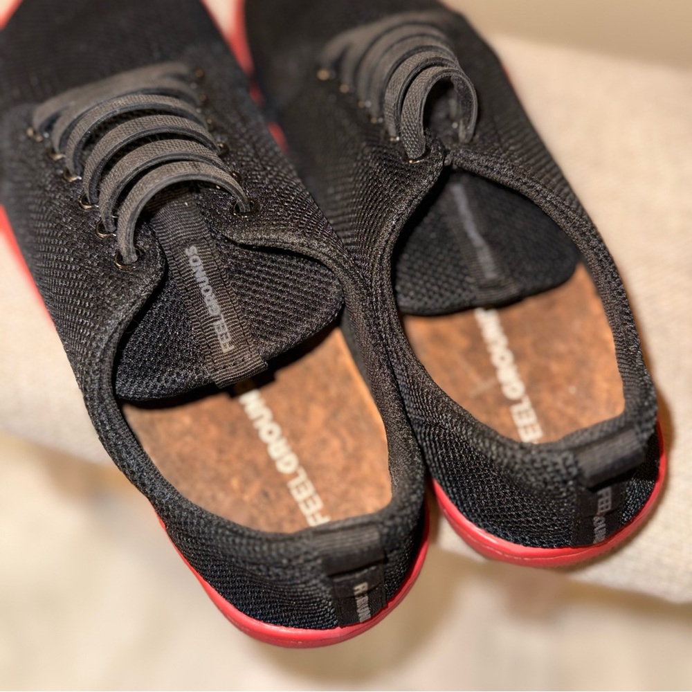 Feel Grounds Black Sneakers with Red Soles - Picture 5 of 5